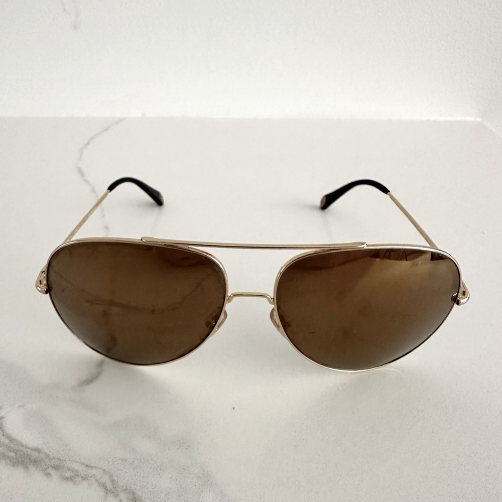 Dolce Gabbana Gold Aviator Sunglasses DG 6069 02/F9 6014